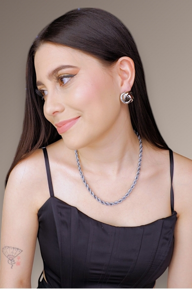 Set Gargantilla Lazo y Topos nudo