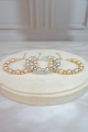 Set de aros balines lisos y diamantados 3 oros