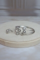 Set aro + anillo 3 líneas incrustado