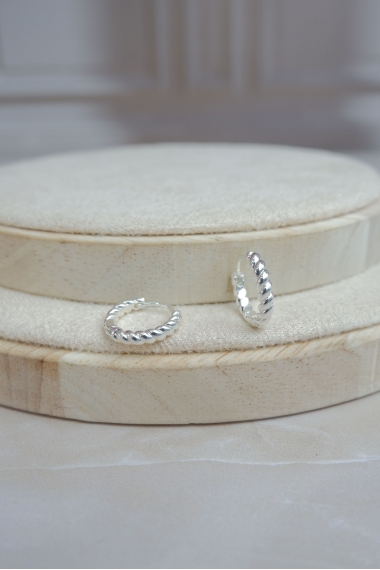 Candongas Huggies Silver Twist